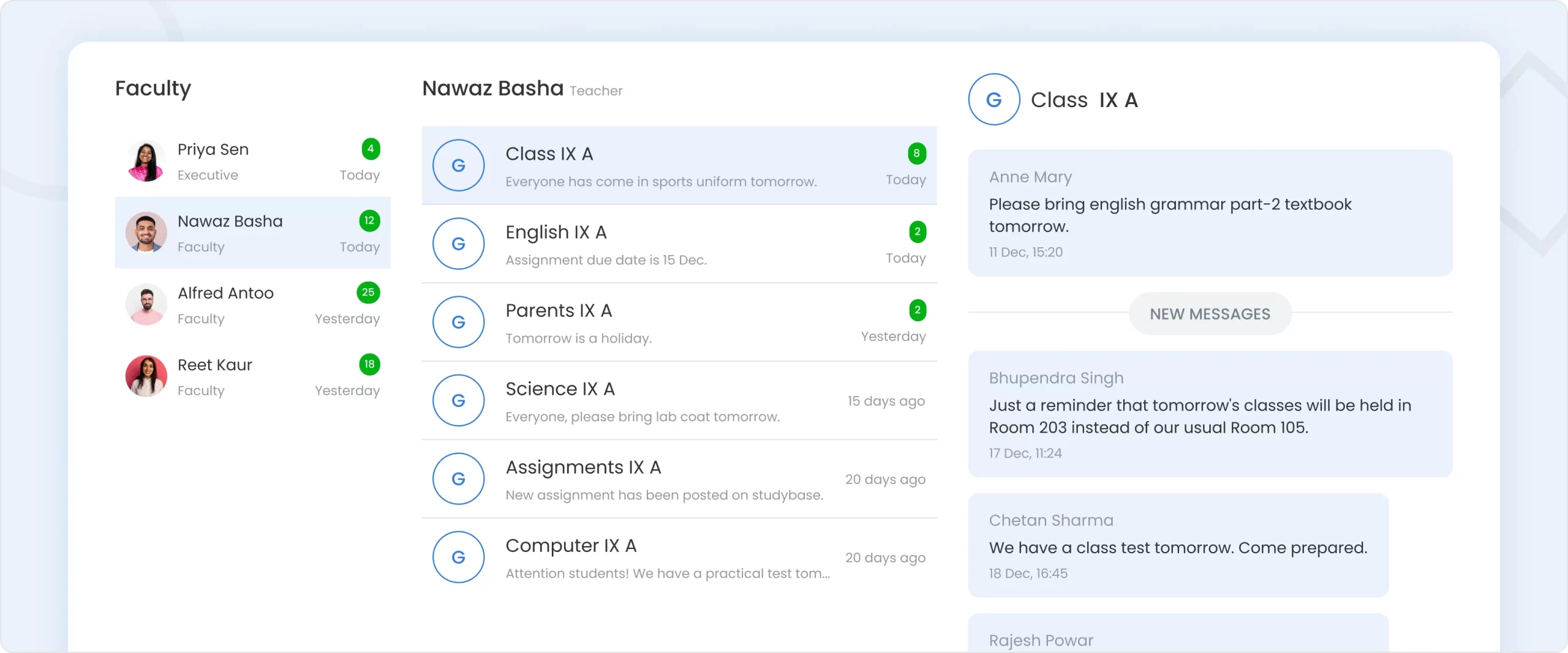 Internal Social Network Dashboard